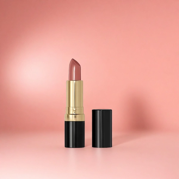 Revlon Lipstick on Dark Peach with Shadow background