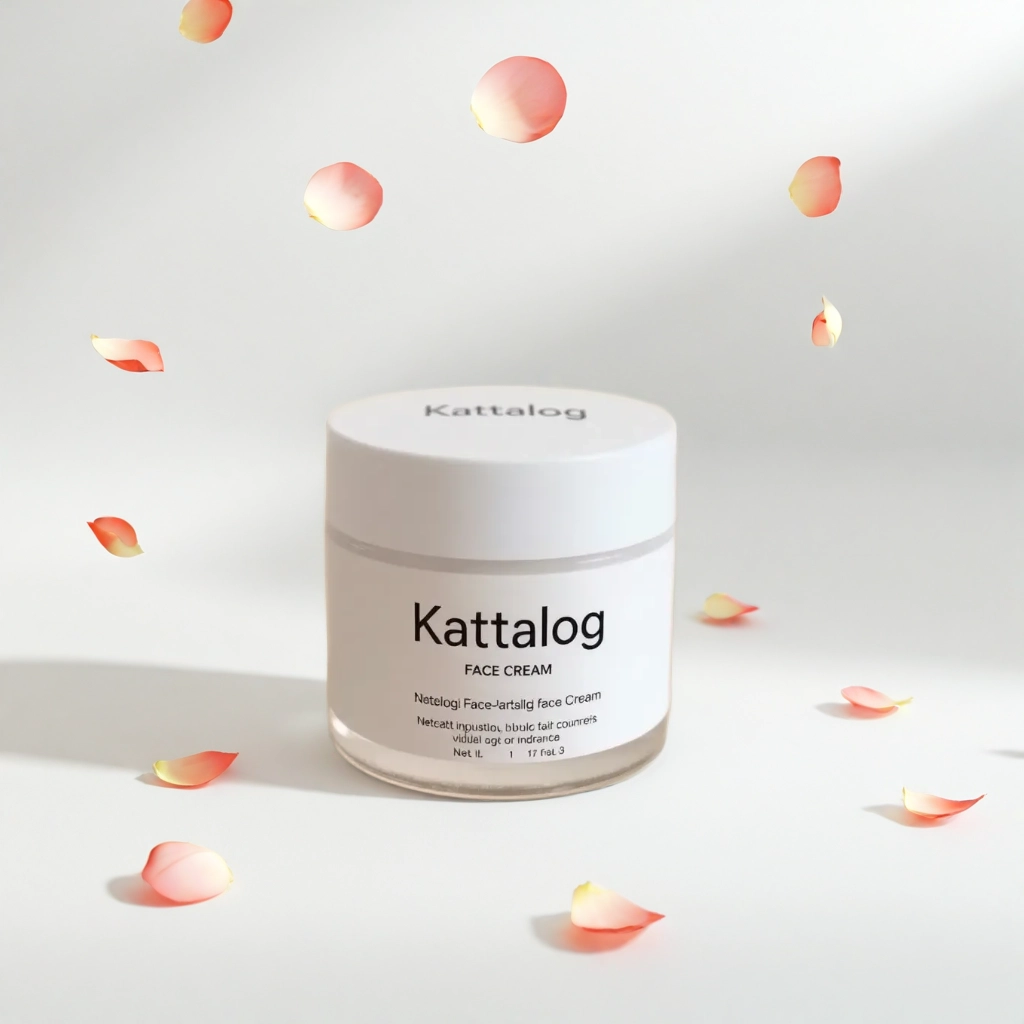 Kattalog Face Cream with Floating Flowers Around 4