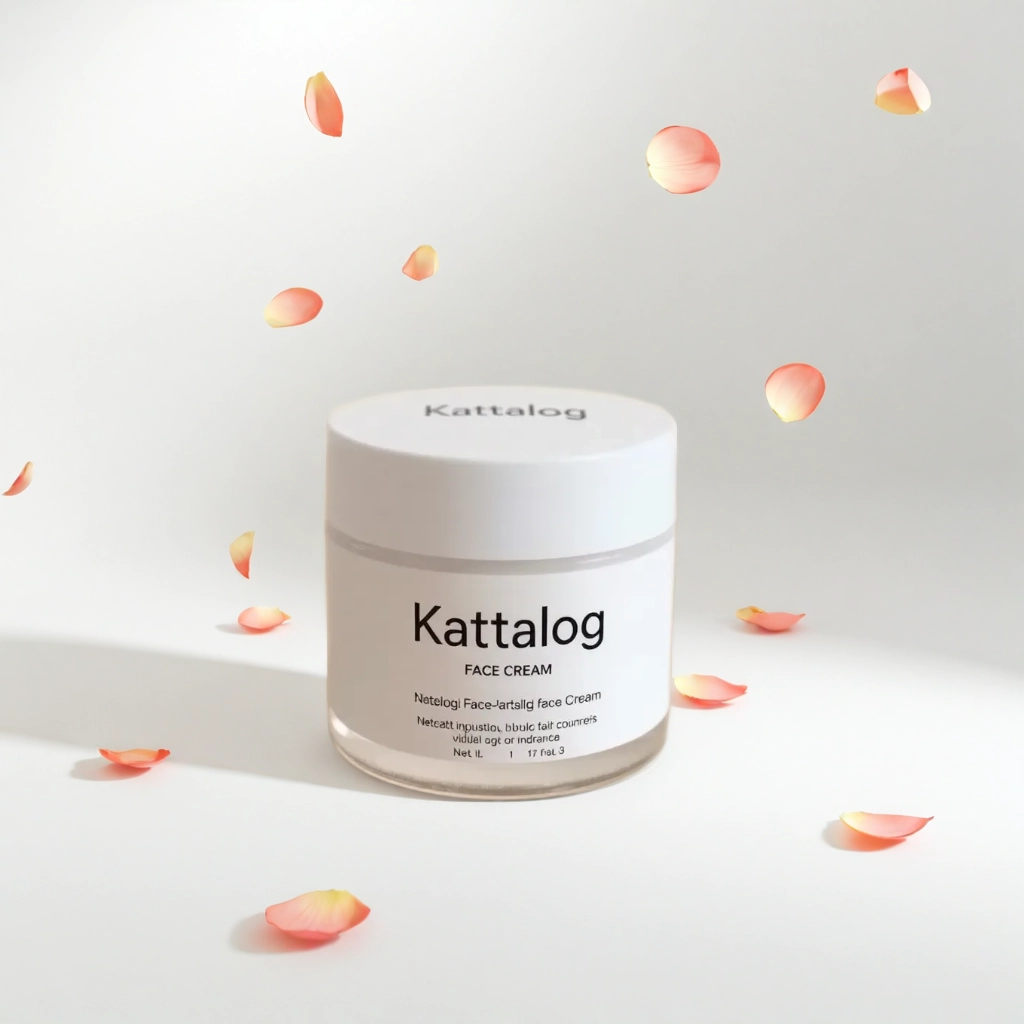 Kattalog Face Cream with Floating Flowers Around 2