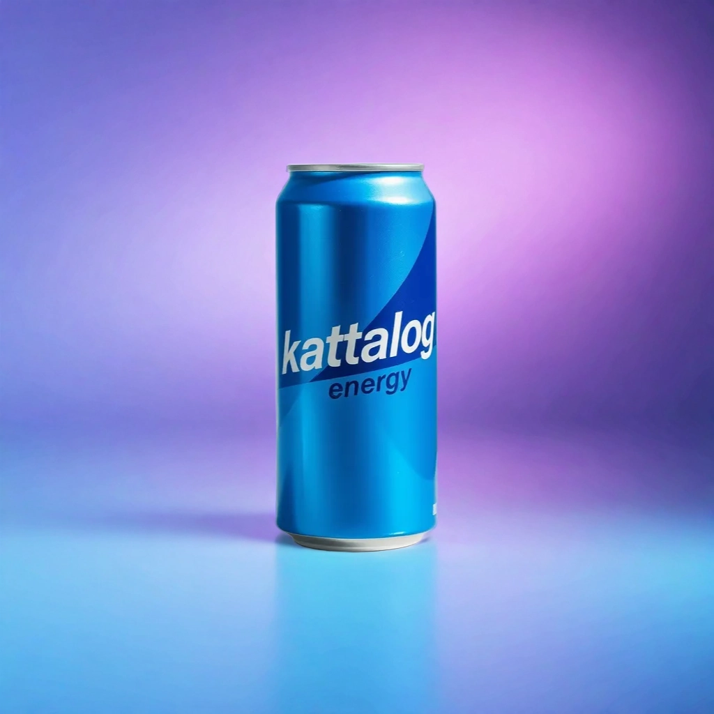 Kattalog Energy Drink on Gradient Studio Background 4